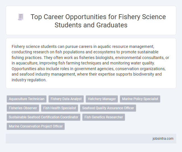 Top Career Opportunities for Fishery Science Students and Graduates