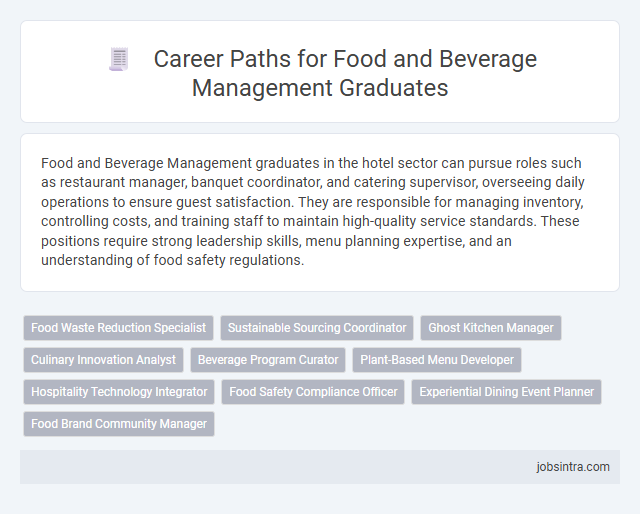 Career Paths for Food and Beverage Management Graduates