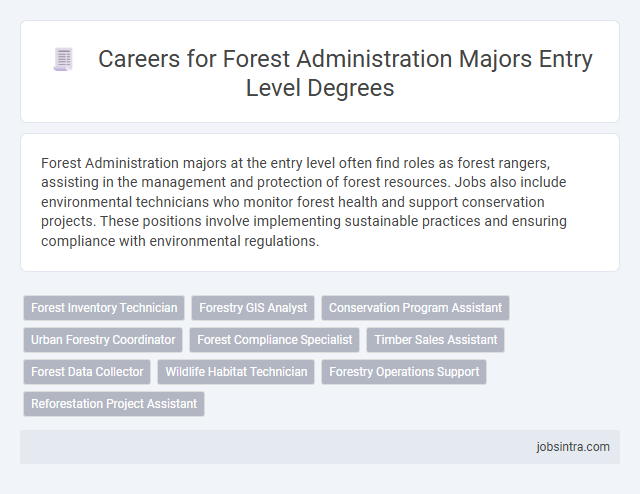Careers for Forest Administration Majors Entry Level Degrees