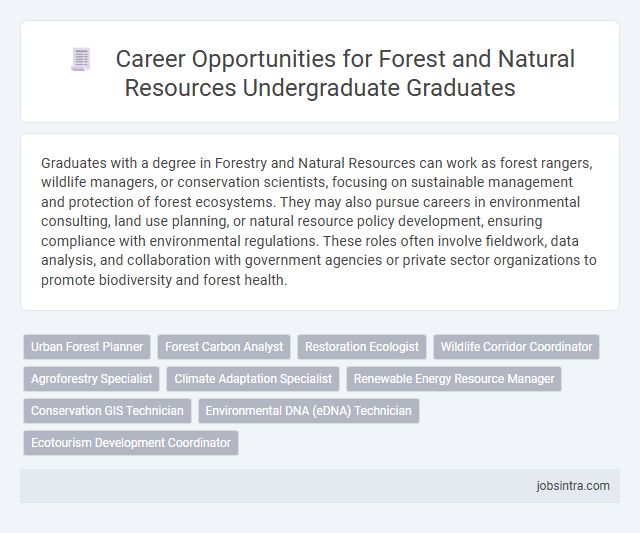 Career Opportunities for Forest and Natural Resources Undergraduate Graduates