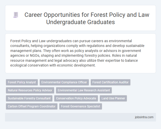 Career Opportunities for Forest Policy and Law Undergraduate Graduates