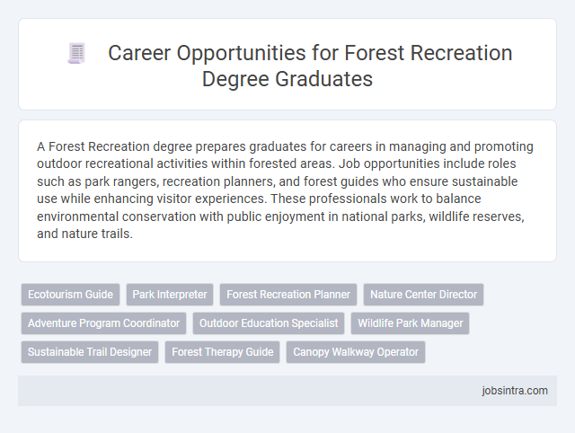 Career Opportunities for Forest Recreation Degree Graduates