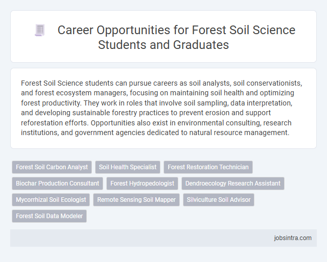 Career Opportunities for Forest Soil Science Students and Graduates