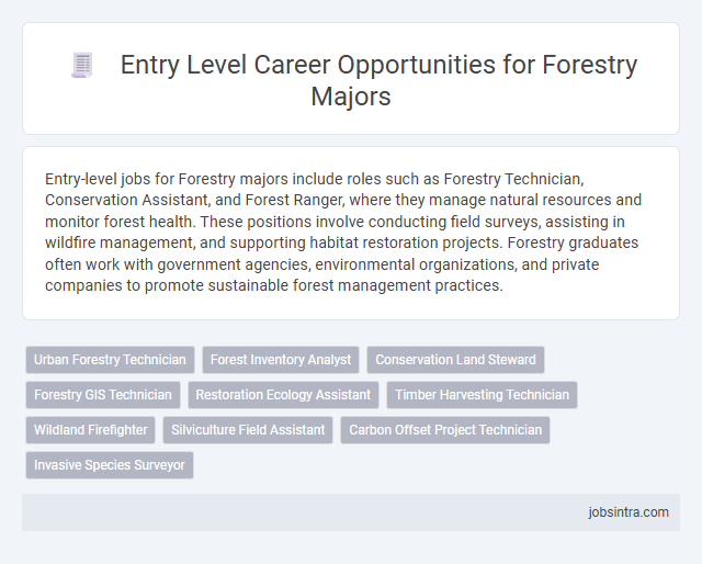 Entry Level Career Opportunities for Forestry Majors
