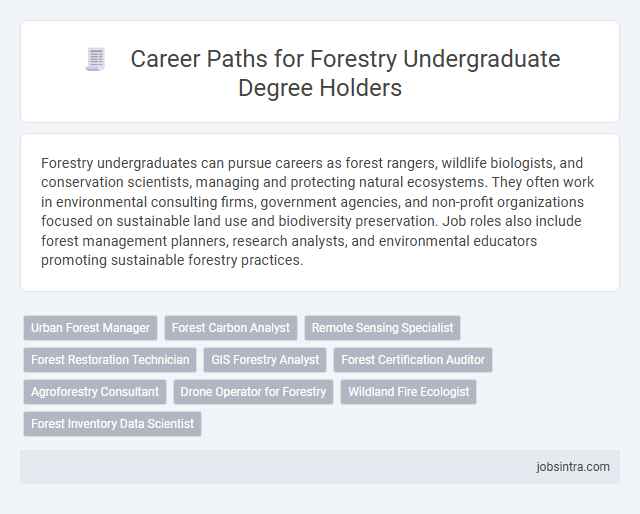 Career Paths for Forestry Undergraduate Degree Holders