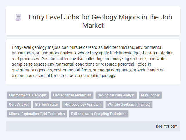 Entry Level Jobs for Geology Majors in the Job Market