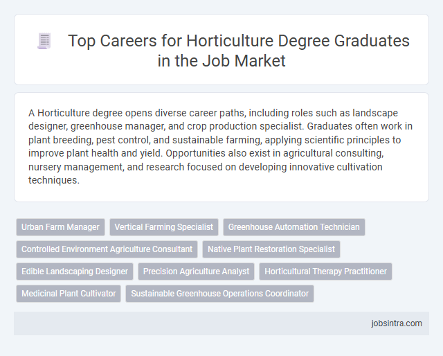 Top Careers for Horticulture Degree Graduates in the Job Market