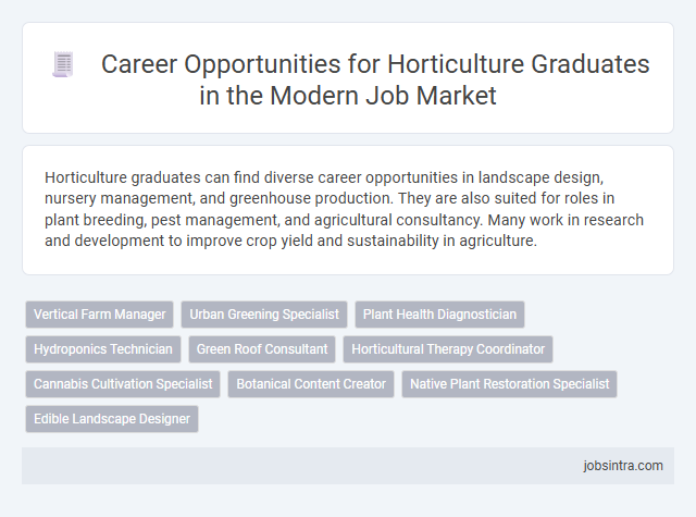 Career Opportunities for Horticulture Graduates in the Modern Job Market
