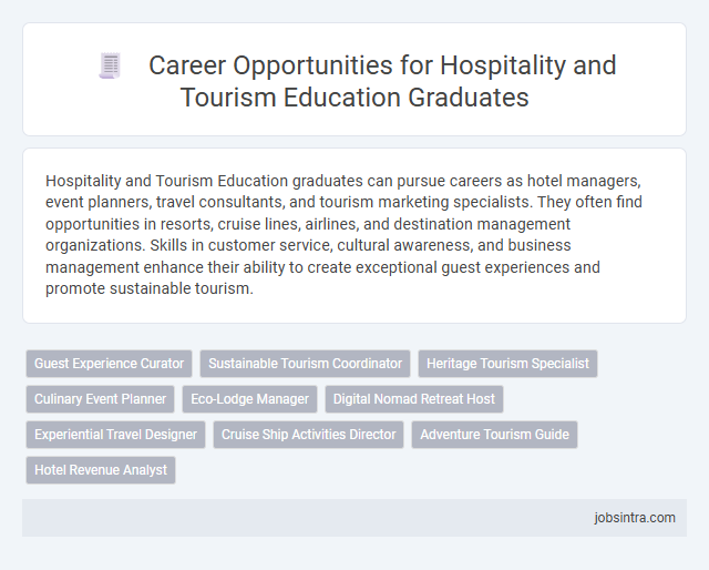Career Opportunities for Hospitality and Tourism Education Graduates