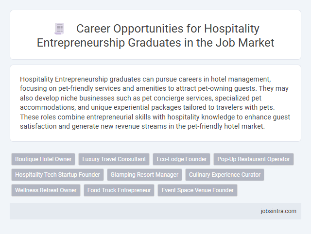 Career Opportunities for Hospitality Entrepreneurship Graduates in the Job Market