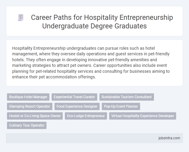Career Paths for Hospitality Entrepreneurship Undergraduate Degree Graduates