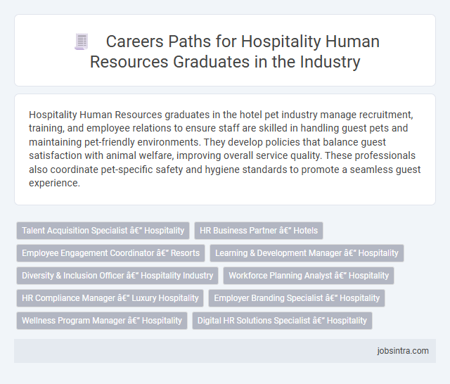 Careers Paths for Hospitality Human Resources Graduates in the Industry