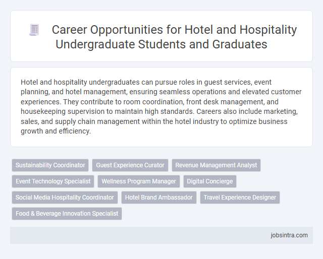 Career Opportunities for Hotel and Hospitality Undergraduate Students and Graduates