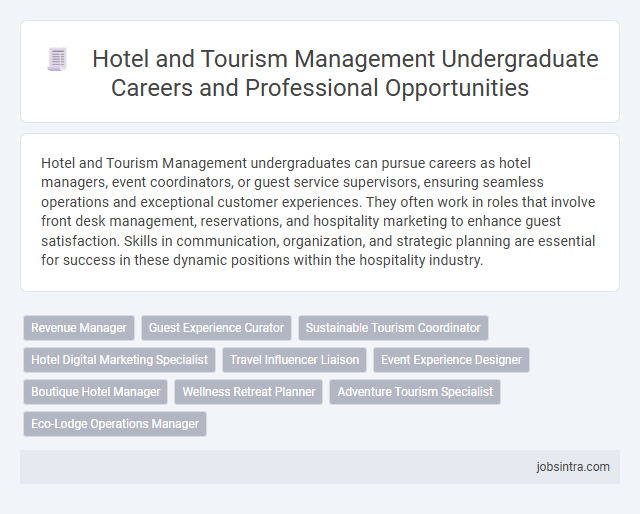 Hotel and Tourism Management Undergraduate Careers and Professional Opportunities