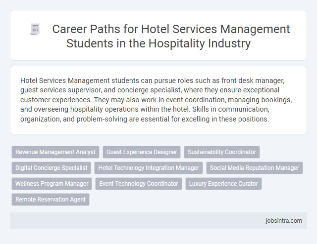 Career Paths for Hotel Services Management Students in the Hospitality Industry