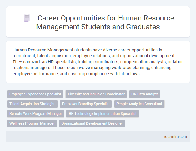 Career Opportunities for Human Resource Management Students and Graduates