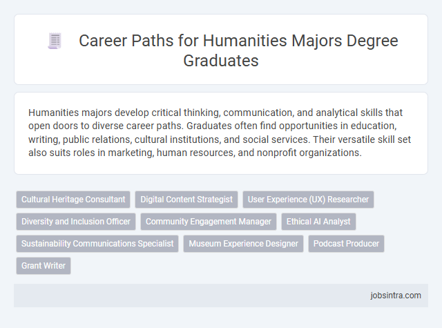 Career Paths for Humanities Majors Degree Graduates