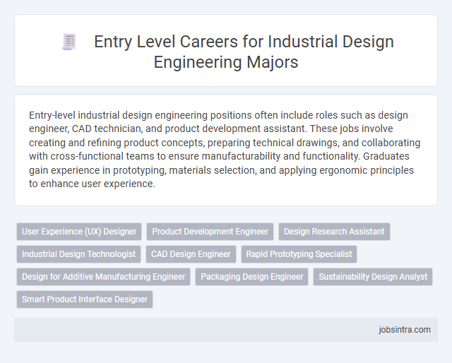 Entry Level Careers for Industrial Design Engineering Majors
