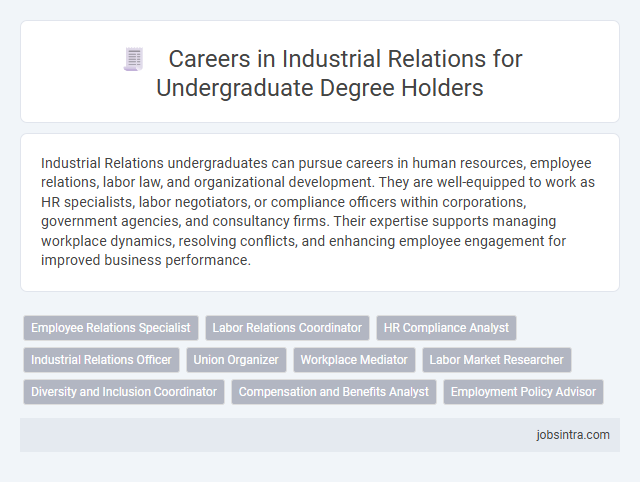 Careers in Industrial Relations for Undergraduate Degree Holders
