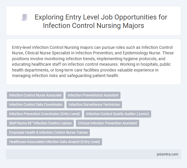 Exploring Entry Level Job Opportunities for Infection Control Nursing Majors