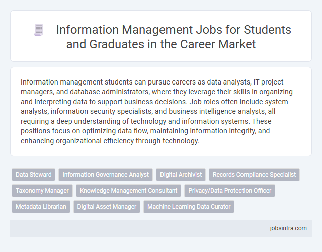 Information Management Jobs for Students and Graduates in the Career Market