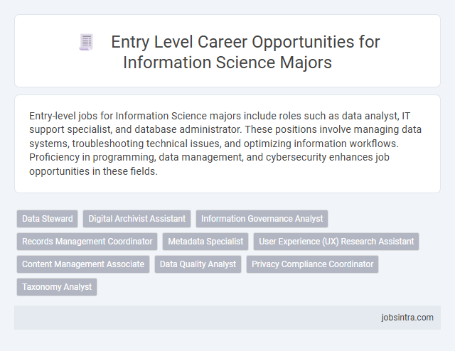 Entry Level Career Opportunities for Information Science Majors