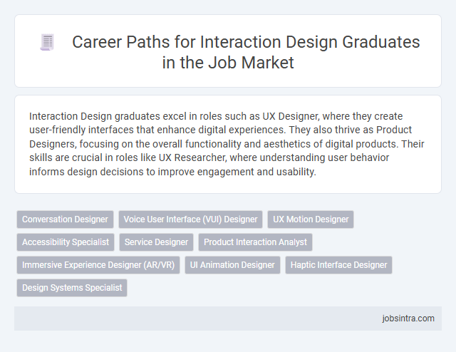 Career Paths for Interaction Design Graduates in the Job Market