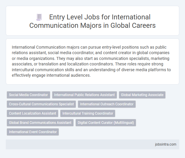 Entry Level Jobs for International Communication Majors in Global Careers