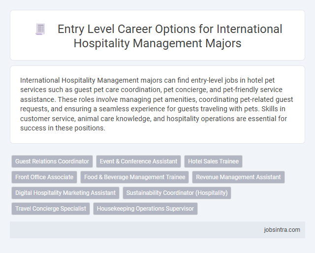 Entry Level Career Options for International Hospitality Management Majors