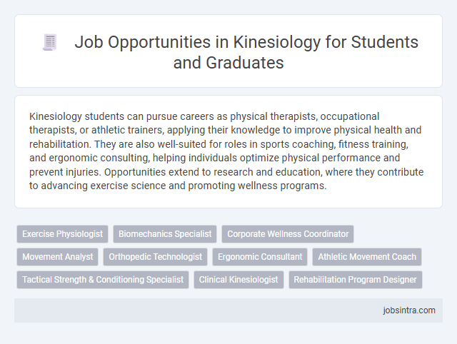 Job Opportunities in Kinesiology for Students and Graduates