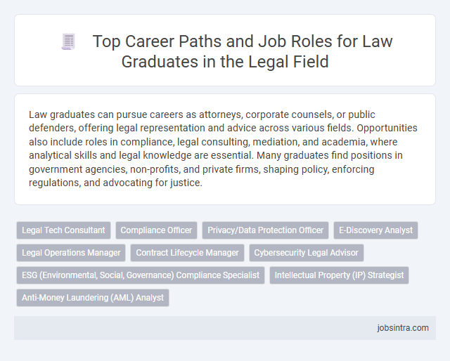 Top Career Paths and Job Roles for Law Graduates in the Legal Field