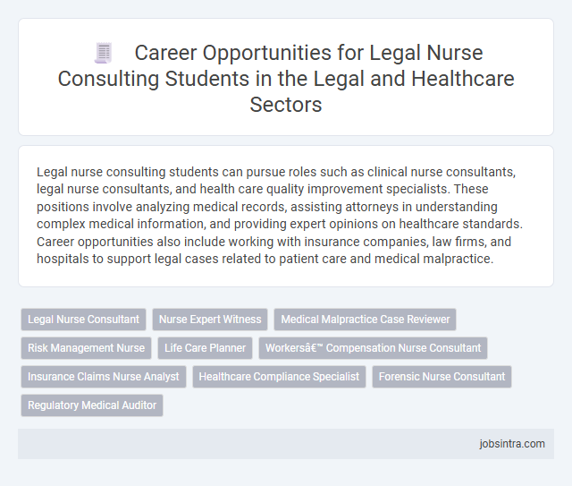 Career Opportunities for Legal Nurse Consulting Students in the Legal and Healthcare Sectors