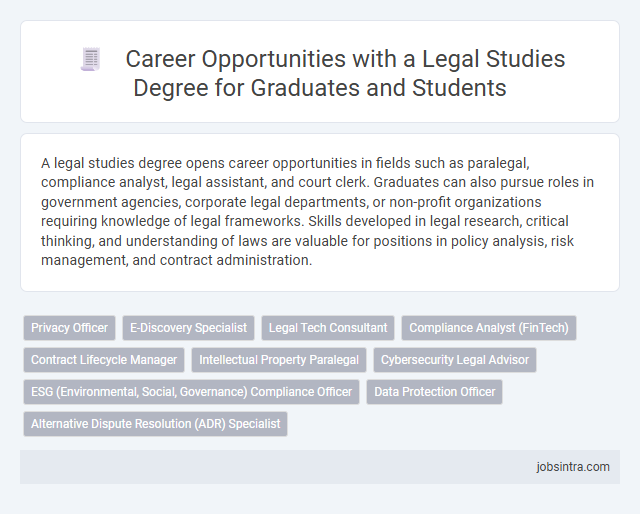 Career Opportunities with a Legal Studies Degree for Graduates and Students