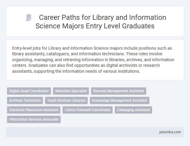 Career Paths for Library and Information Science Majors Entry Level Graduates