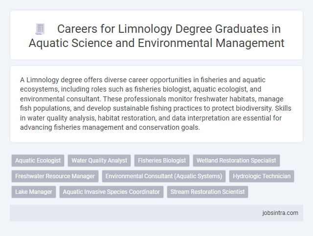 Careers for Limnology Degree Graduates in Aquatic Science and Environmental Management