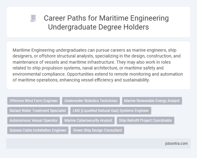 Career Paths for Maritime Engineering Undergraduate Degree Holders