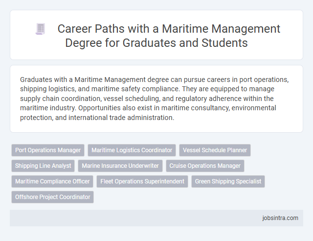 Career Paths with a Maritime Management Degree for Graduates and Students
