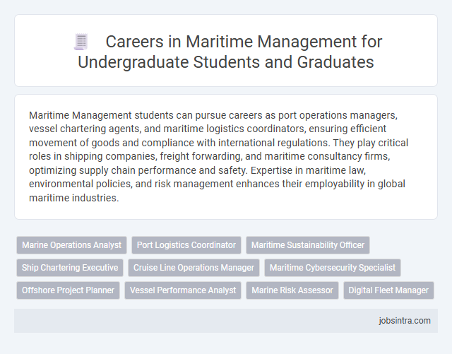 Careers in Maritime Management for Undergraduate Students and Graduates