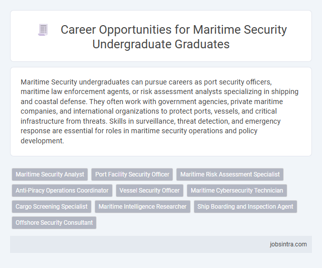 Career Opportunities for Maritime Security Undergraduate Graduates