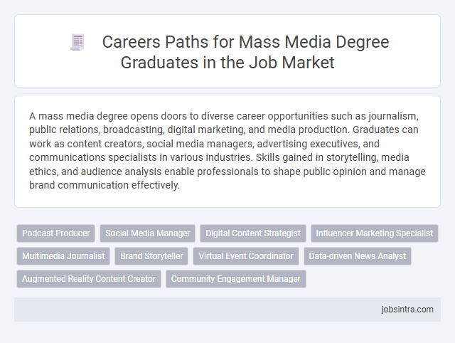 Careers Paths for Mass Media Degree Graduates in the Job Market