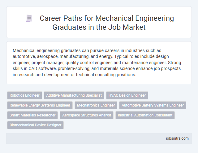 Career Paths for Mechanical Engineering Graduates in the Job Market