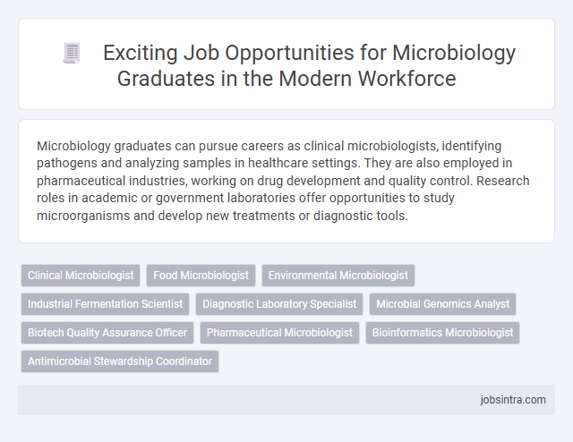 Exciting Job Opportunities for Microbiology Graduates in the Modern Workforce