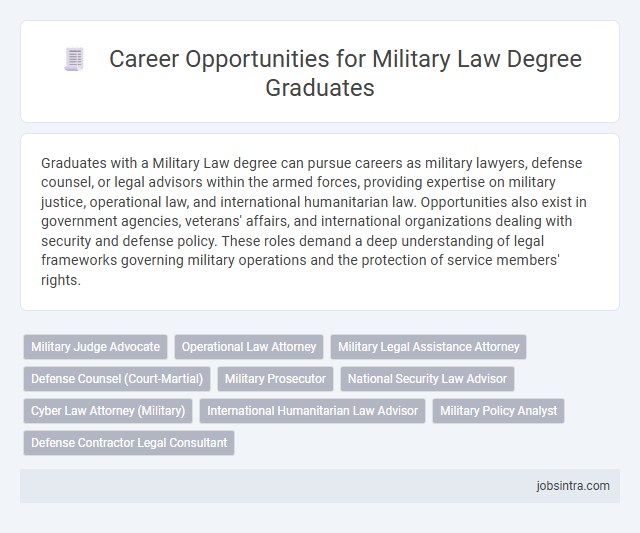 Career Opportunities for Military Law Degree Graduates
