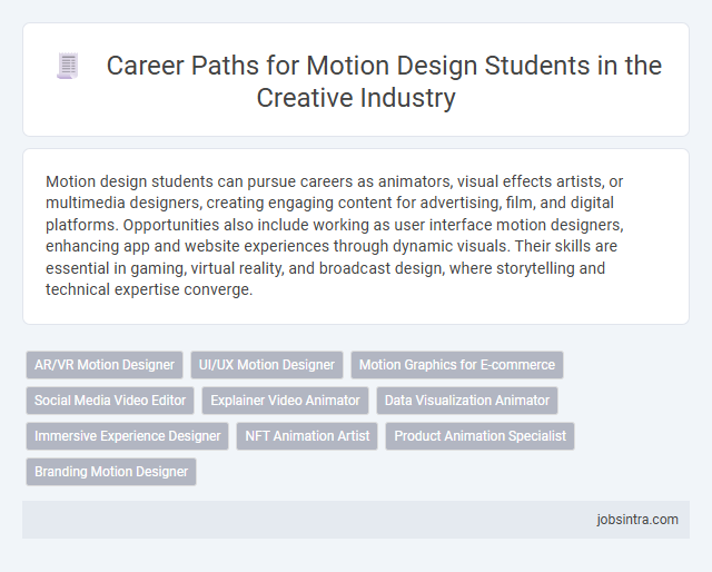 Career Paths for Motion Design Students in the Creative Industry