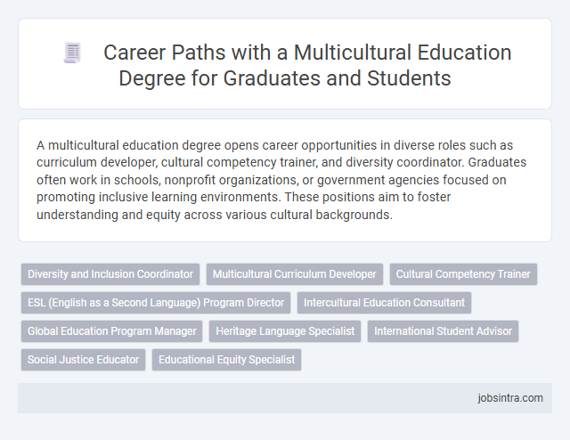 Career Paths with a Multicultural Education Degree for Graduates and Students