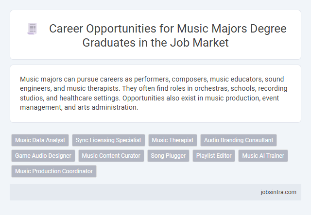 Career Opportunities for Music Majors Degree Graduates in the Job Market