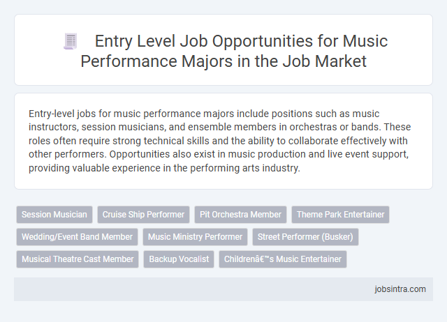 Entry Level Job Opportunities for Music Performance Majors in the Job Market