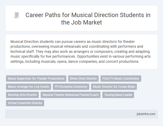 Career Paths for Musical Direction Students in the Job Market