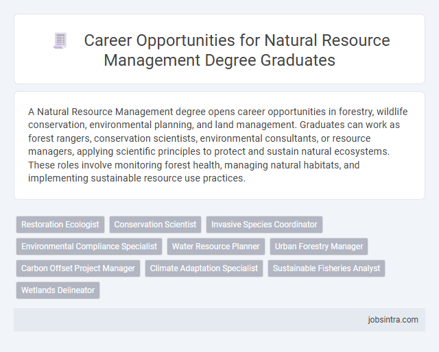 Career Opportunities for Natural Resource Management Degree Graduates