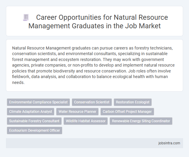 Career Opportunities for Natural Resource Management Graduates in the Job Market